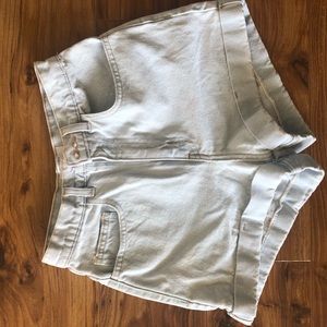 American Apparel High Waisted Cheeky Jean Shorts
